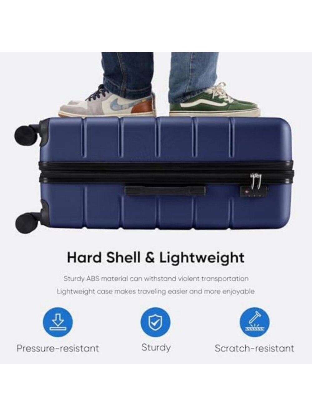 25-Inch Hardside Luggage with Spinner Wheels, Lightweight Expandable Suitcase - Picture 4 of 6